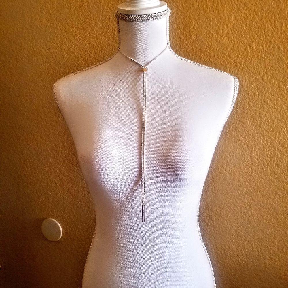 Silver Tone Kenneth Cole NY Slider "Y" Necklace